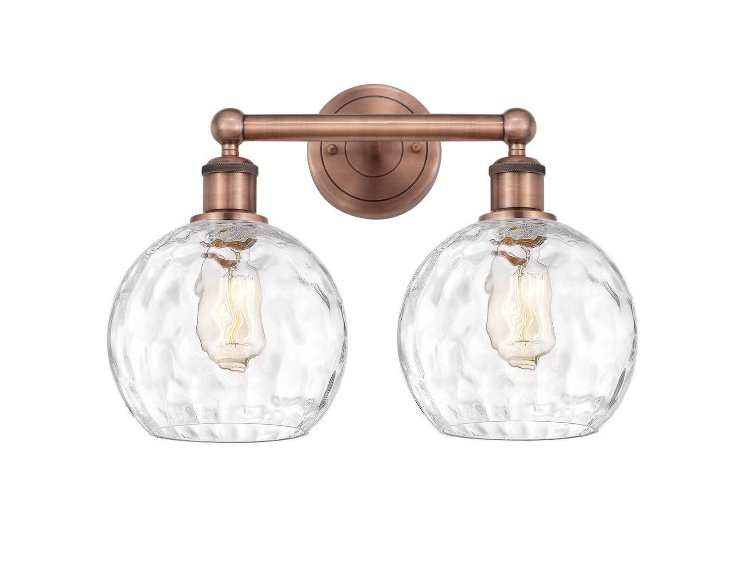 Two Light Bath Vanity by Innovations - Edison Collection, Antique Copper Finish - 616-2W-AC-G1215-8
