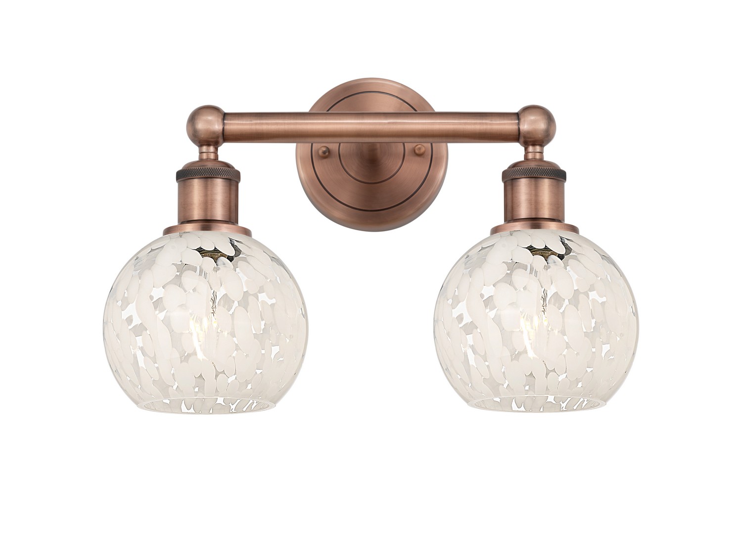 Two Light Bath Vanity by Innovations - Edison Collection, Antique Copper Finish - 616-2W-AC-G1216-6WM