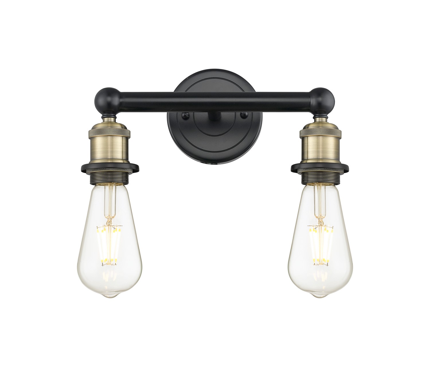 Two Light Bath Vanity by Innovations - Edison Collection, Black Antique Brass Finish - 616-2W-BAB