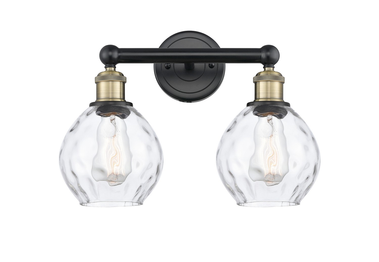 Two Light Bath Vanity by Innovations - Edison Collection, Black Antique Brass Finish - 616-2W-BAB-G362