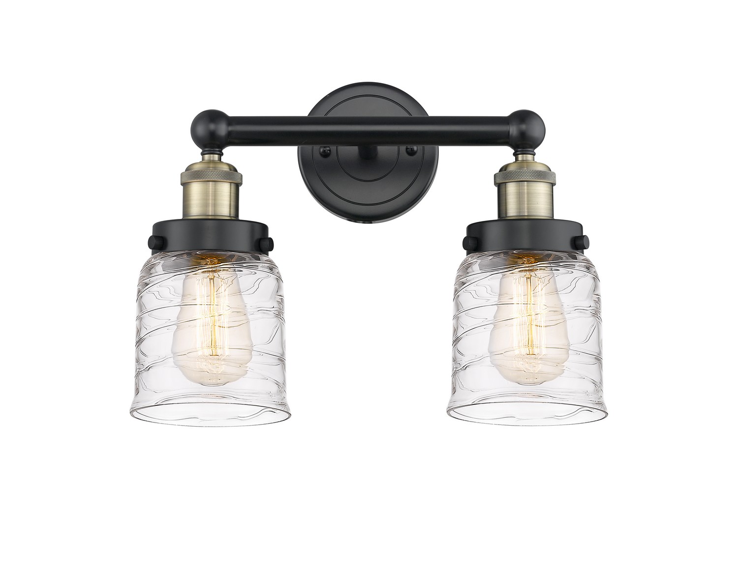 Two Light Bath Vanity by Innovations - Edison Collection, Black Antique Brass Finish - 616-2W-BAB-G513