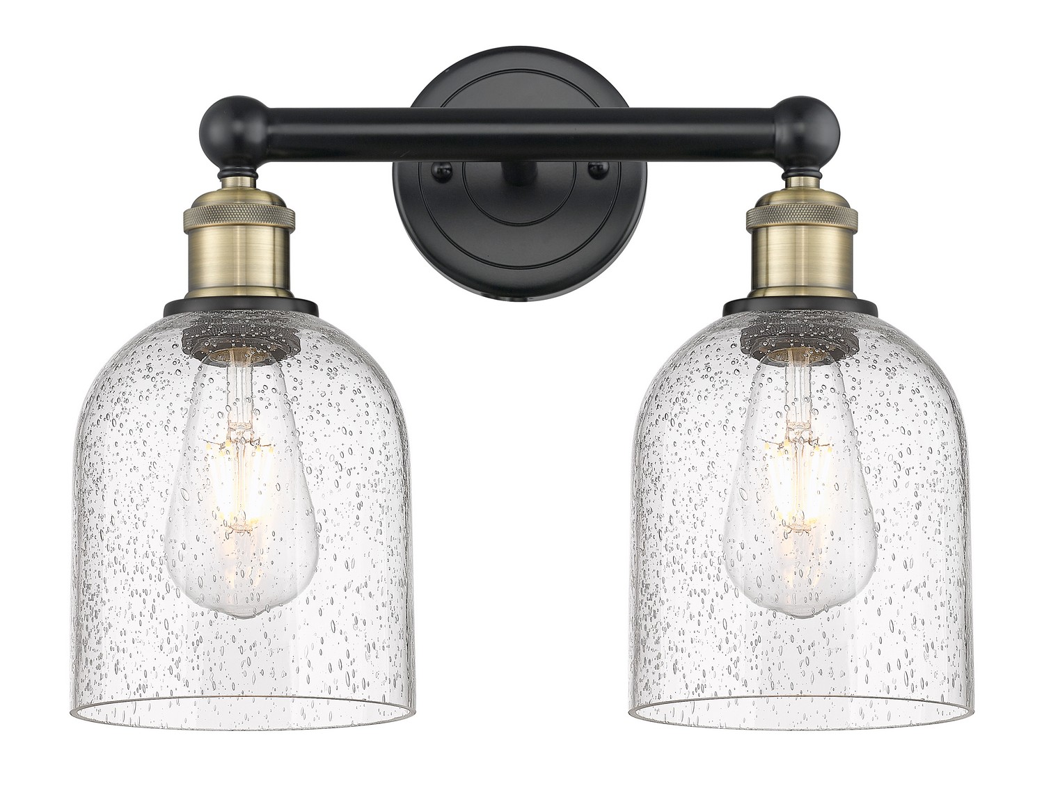Two Light Bath Vanity by Innovations - Edison Collection, Black Antique Brass Finish - 616-2W-BAB-G558-6SDY