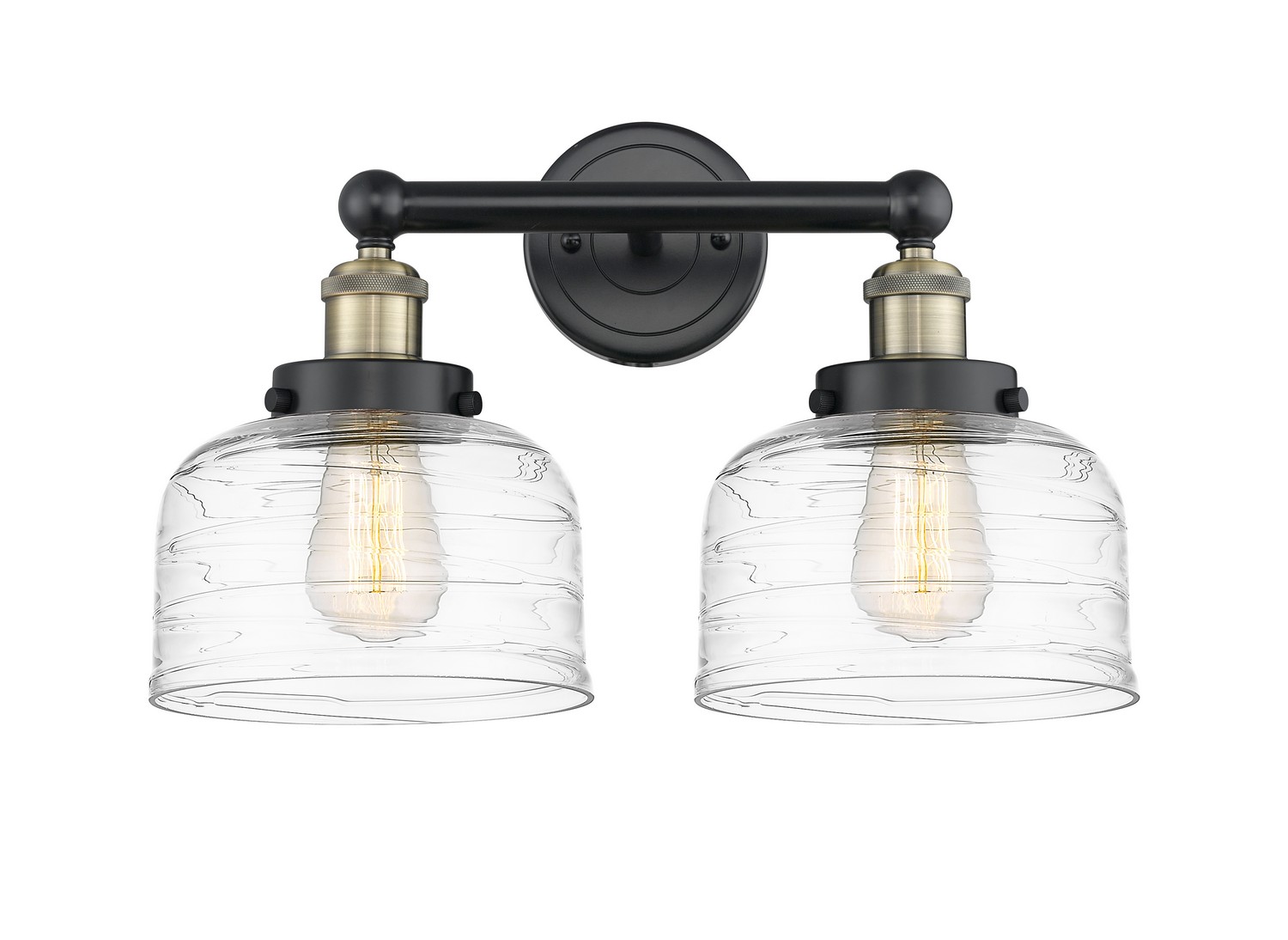 Two Light Bath Vanity by Innovations - Edison Collection, Black Antique Brass Finish - 616-2W-BAB-G713