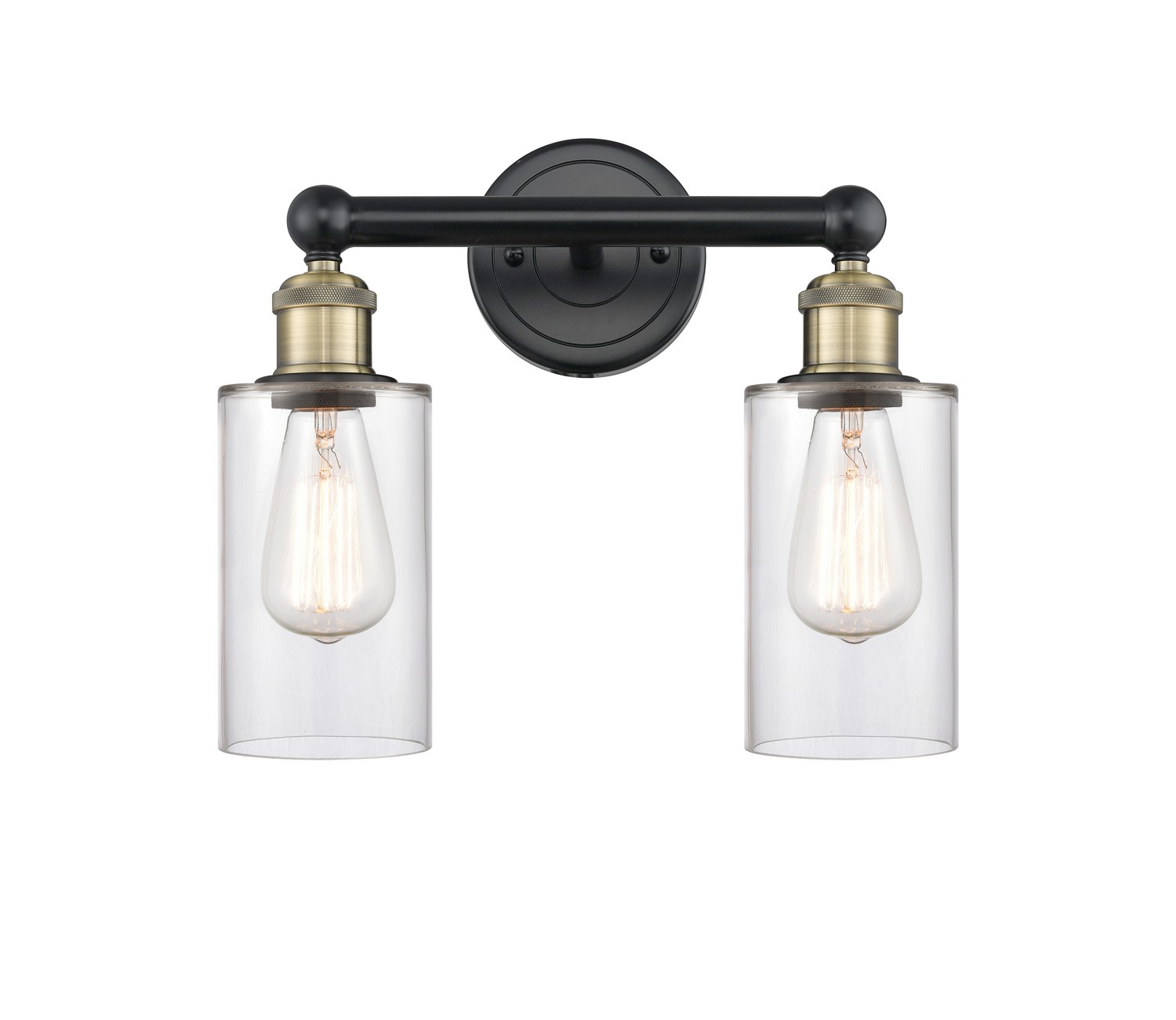 Two Light Bath Vanity by Innovations - Edison Collection, Black Antique Brass Finish - 616-2W-BAB-G802