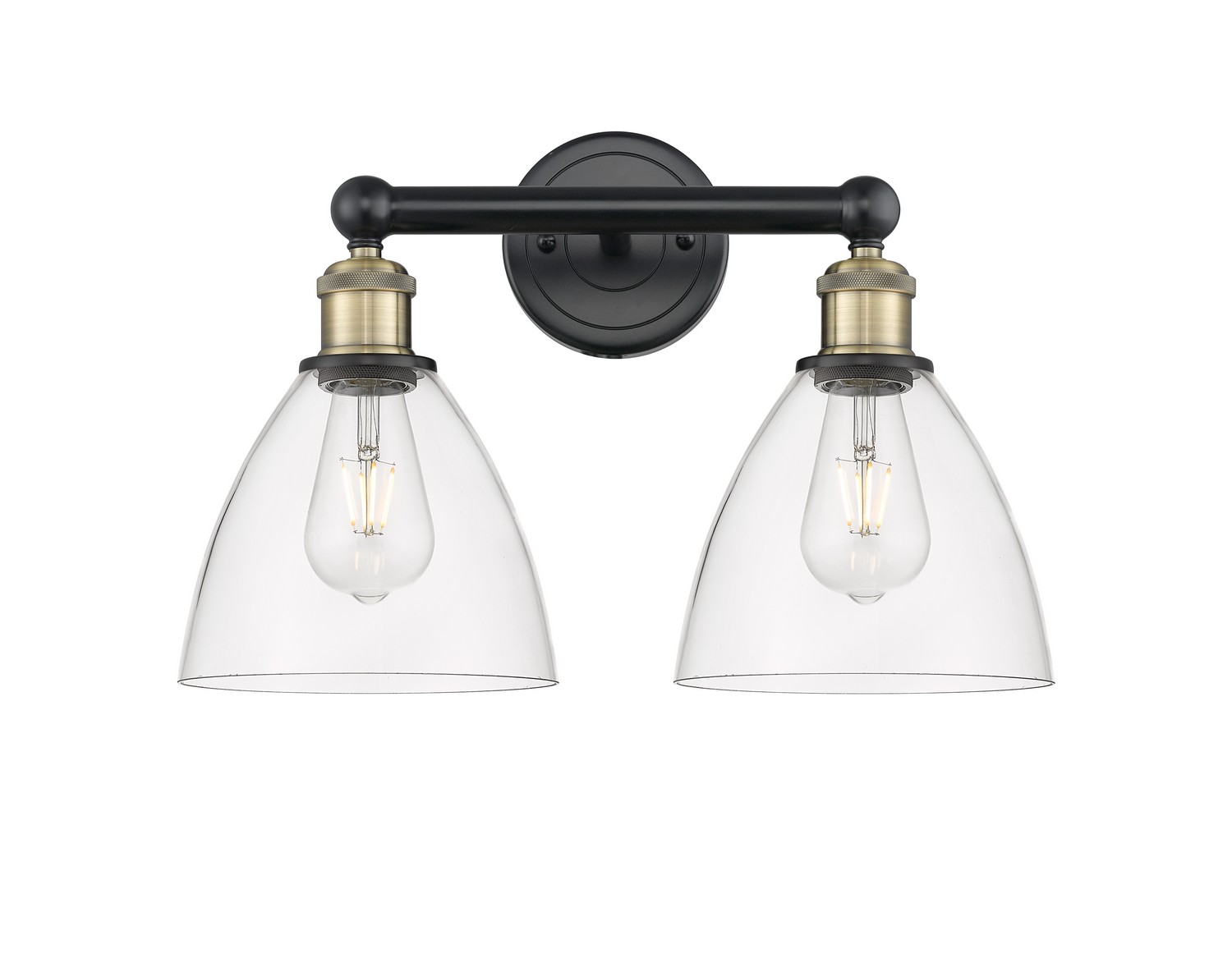 Two Light Bath Vanity by Innovations - Edison Collection, Black Antique Brass Finish - 616-2W-BAB-GBD-752