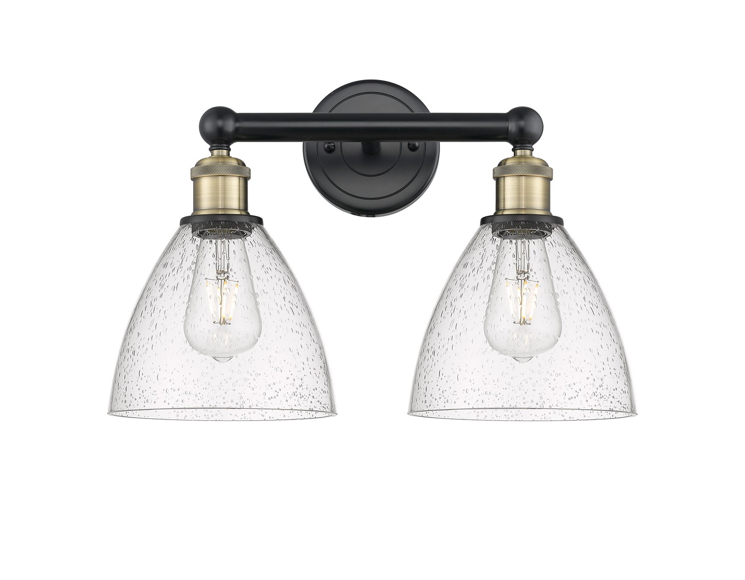 Two Light Bath Vanity by Innovations - Edison Collection, Black Antique Brass Finish - 616-2W-BAB-GBD-754