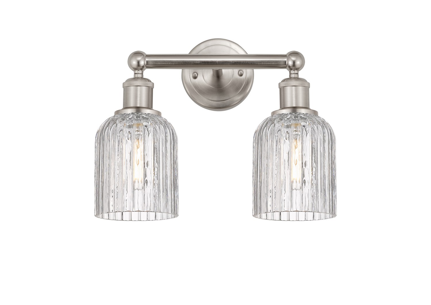 Two Light Bath Vanity by Innovations - Edison Collection, Brushed Satin Nickel Finish - 616-2W-SN-G559-5CL