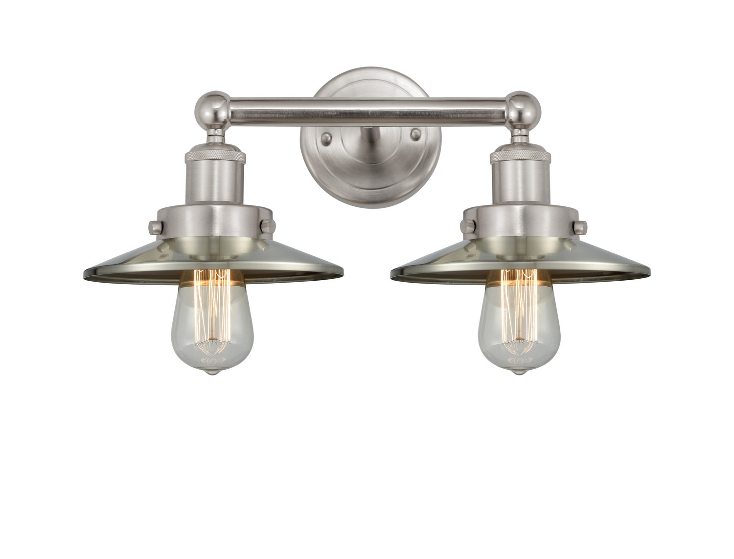 Two Light Bath Vanity by Innovations - Edison Collection, Brushed Satin Nickel Finish - 616-2W-SN-M2-SN