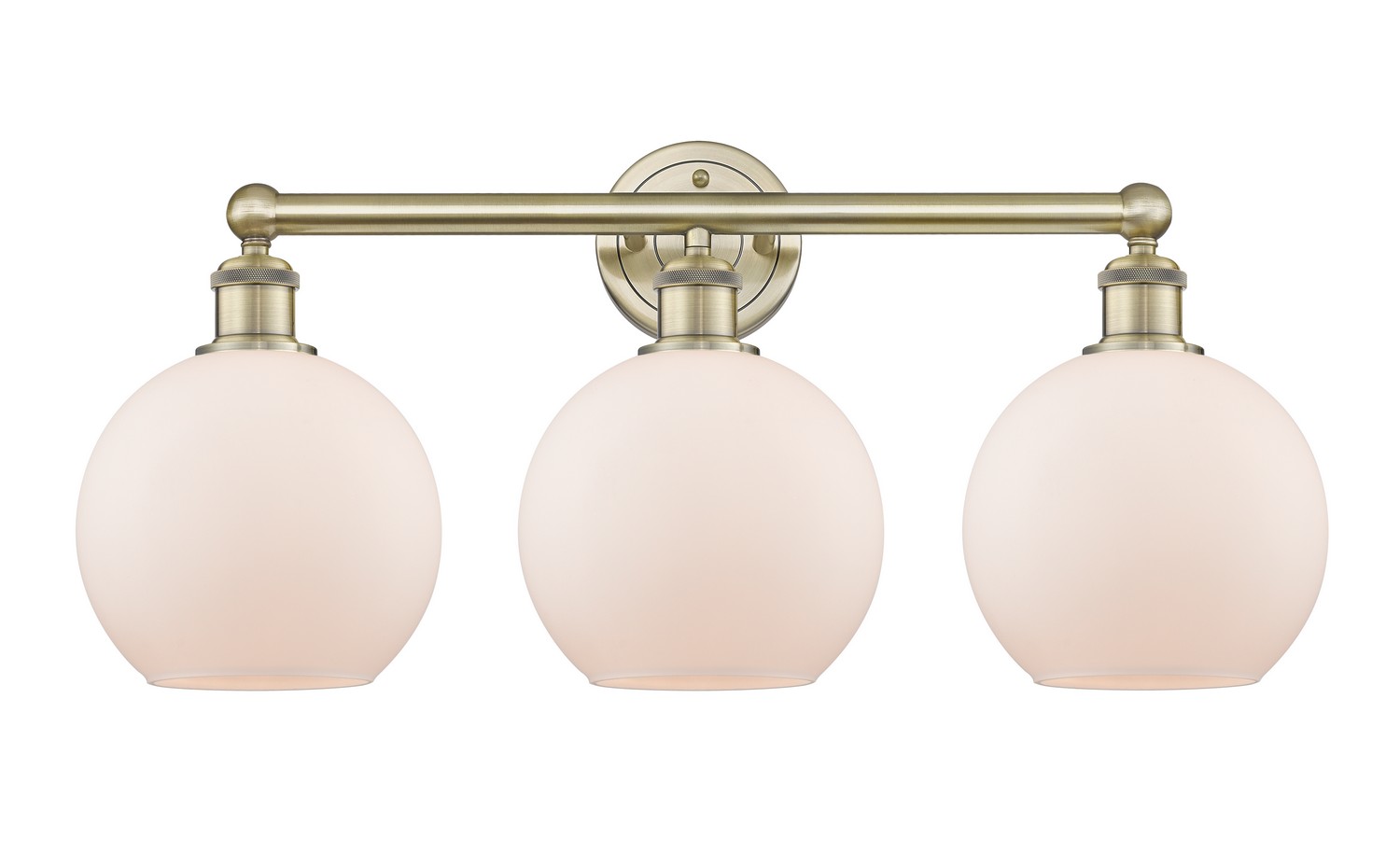 Three Light Bath Vanity by Innovations - Edison Collection, Antique Brass Finish - 616-3W-AB-G121-8