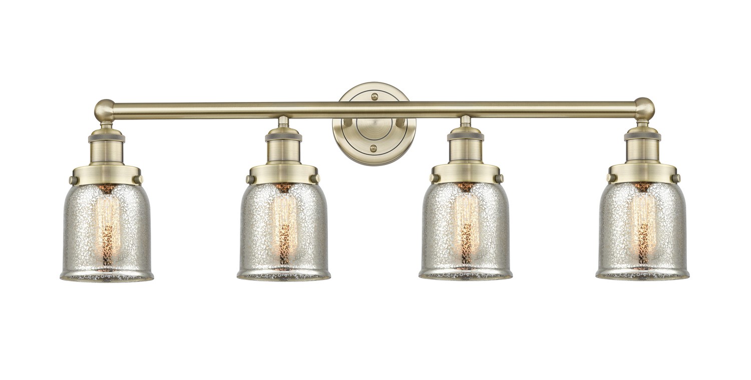 Four Light Bath Vanity by Innovations - Edison Collection, Antique Brass Finish - 616-4W-AB-G58