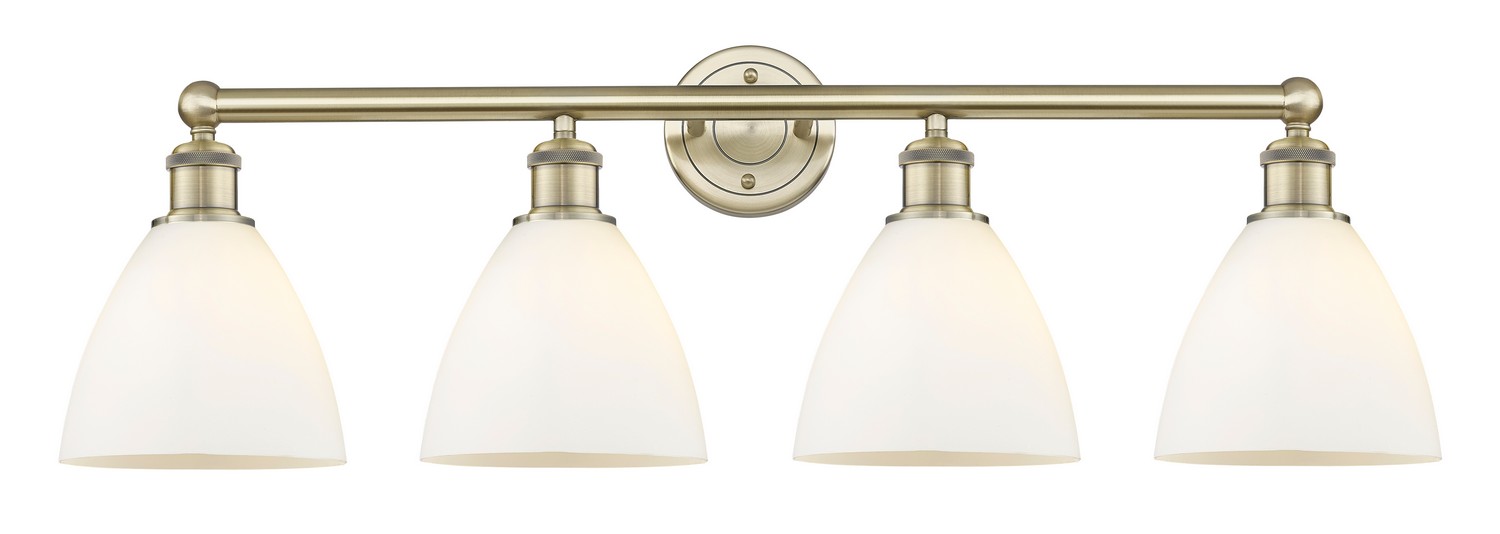Four Light Bath Vanity by Innovations - Edison Collection, Antique Brass Finish - 616-4W-AB-GBD-751