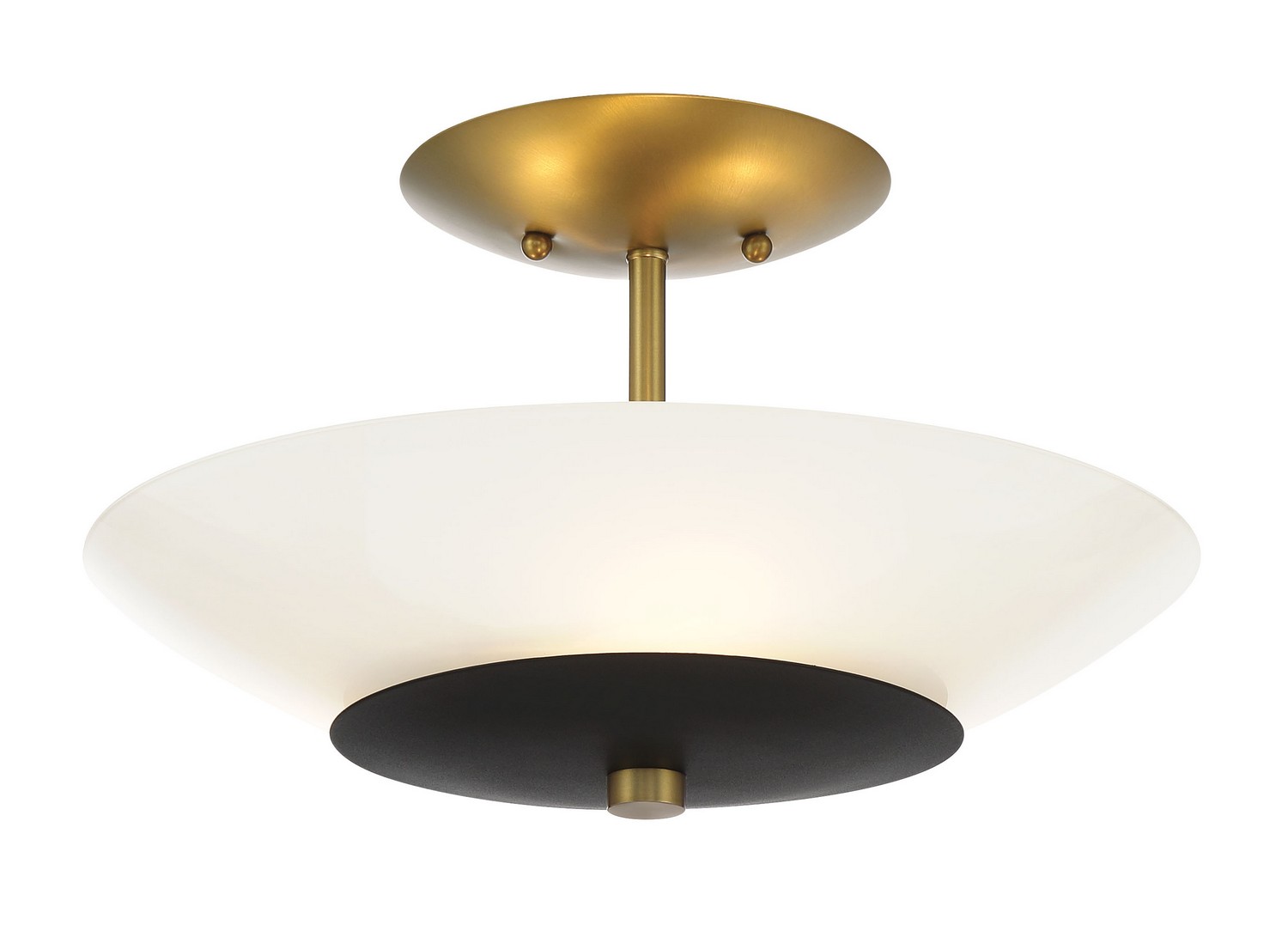 MINK 1703-781 Three Light Flush Mount Sand Coal & Soft Brass