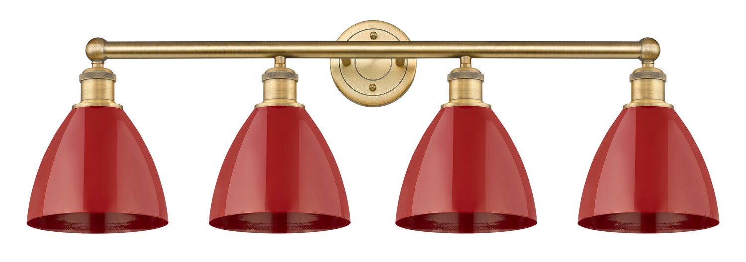Four Light Bath Vanity by Innovations - Edison Collection, Brushed Brass Finish - 616-4W-BB-MBD-75-RD
