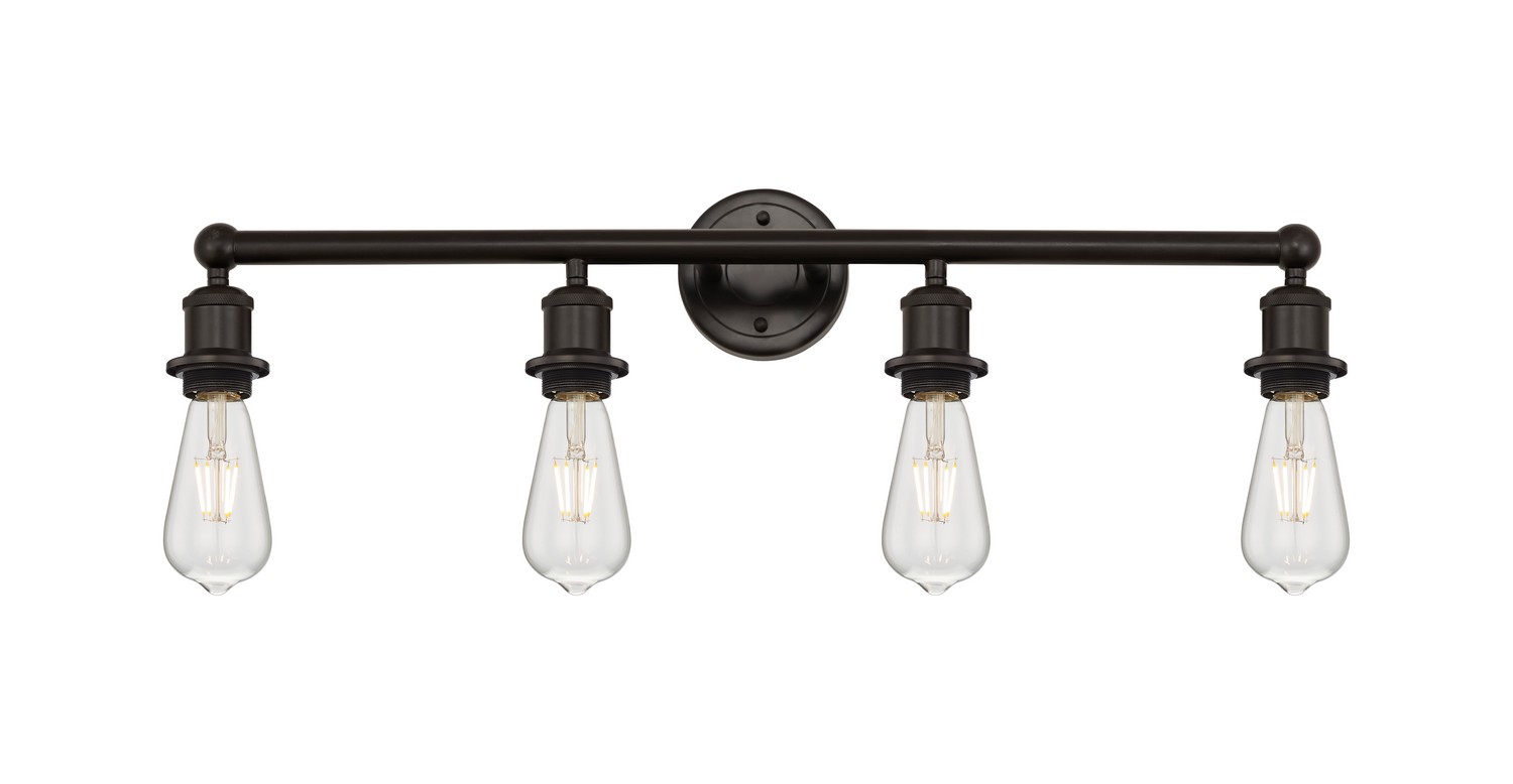 Four Light Bath Vanity by Innovations - Edison Collection, Oil Rubbed Bronze Finish - 616-4W-OB