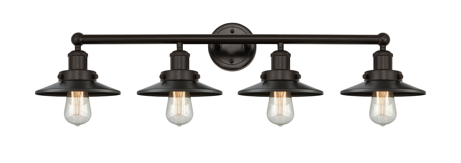 Four Light Bath Vanity by Innovations - Edison Collection, Oil Rubbed Bronze Finish - 616-4W-OB-M5-OB
