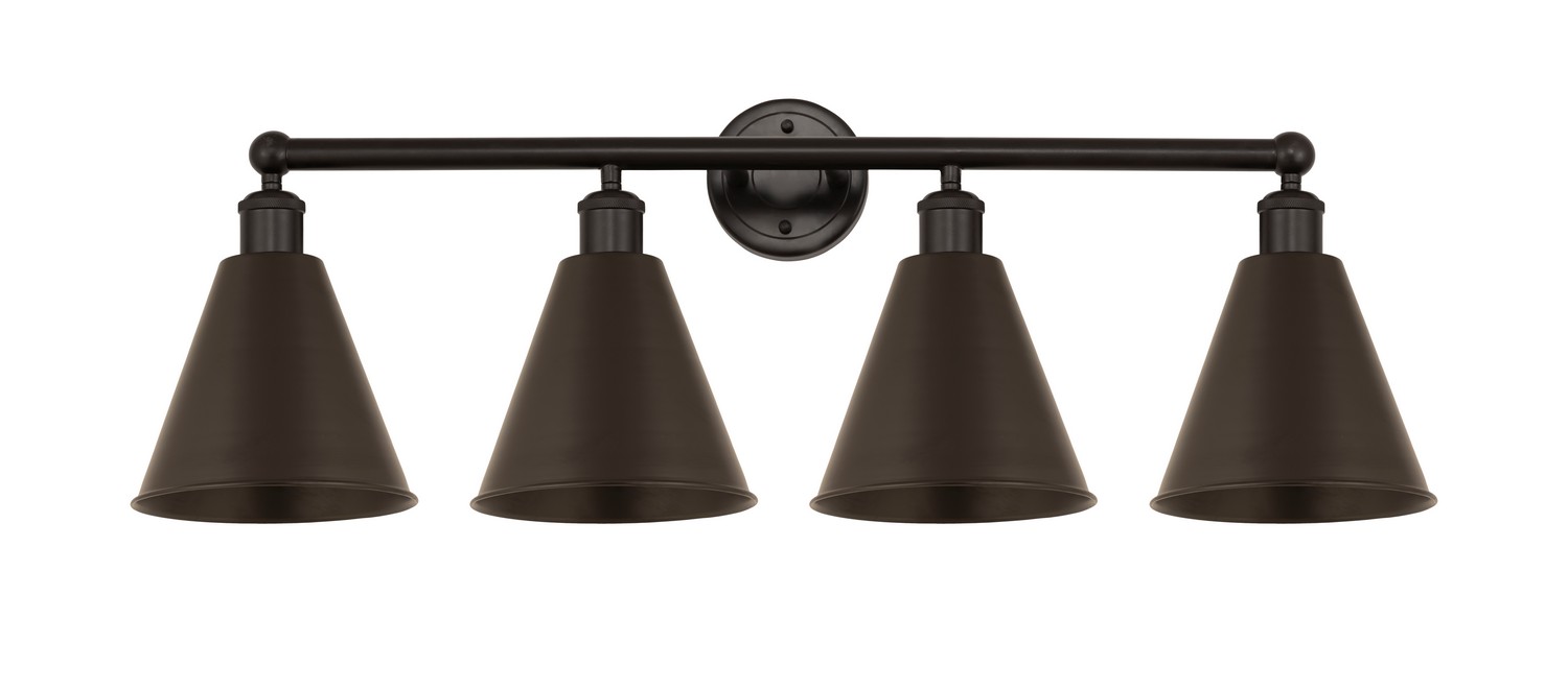 Four Light Bath Vanity by Innovations - Edison Collection, Oil Rubbed Bronze Finish - 616-4W-OB-MBC-8-OB