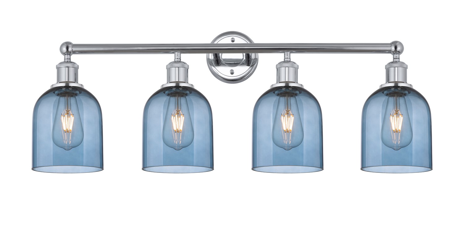 Four Light Bath Vanity by Innovations - Edison Collection, Polished Chrome Finish - 616-4W-PC-G558-6BL