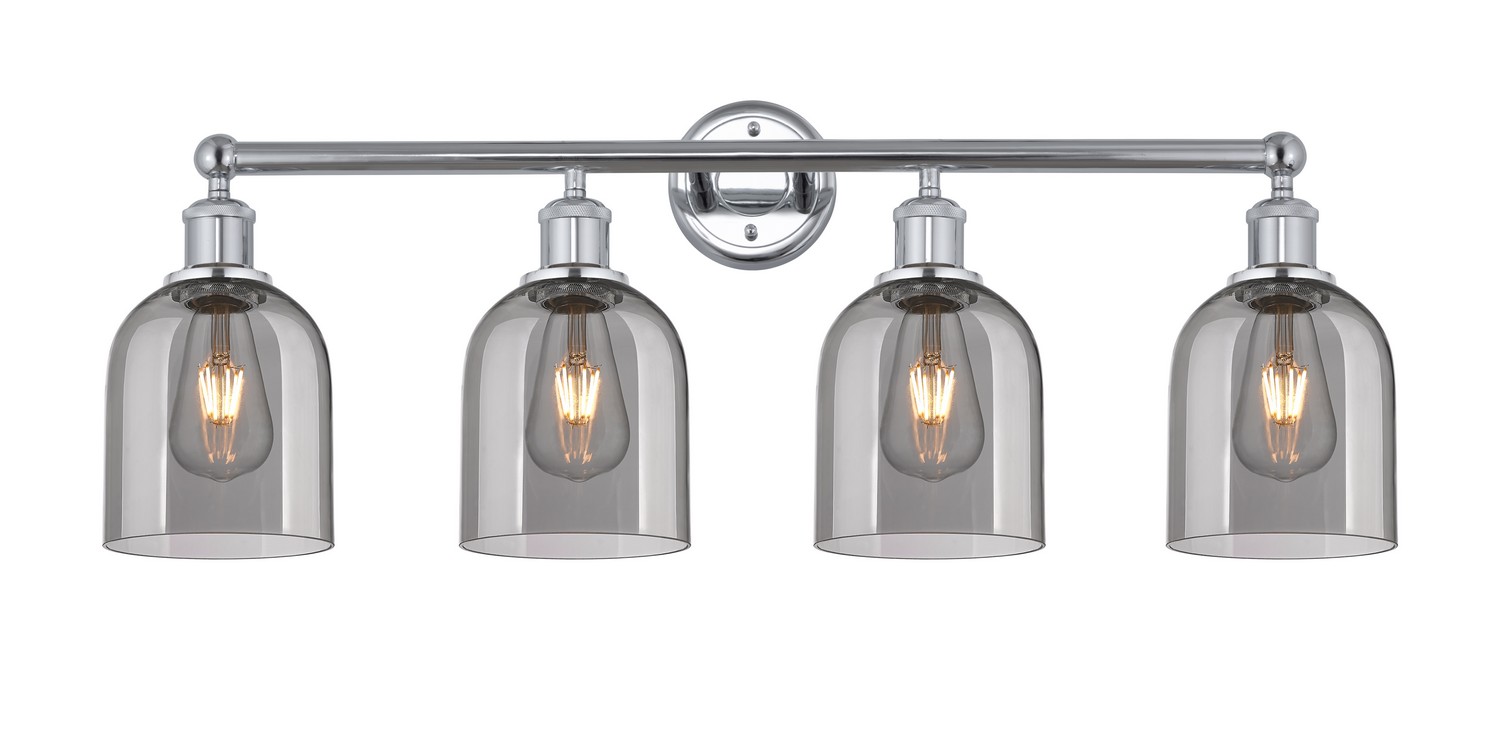 Four Light Bath Vanity by Innovations - Edison Collection, Polished Chrome Finish - 616-4W-PC-G558-6SM