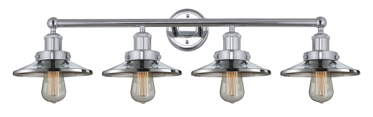 Four Light Bath Vanity by Innovations - Edison Collection, Polished Chrome Finish - 616-4W-PC-M7-PC