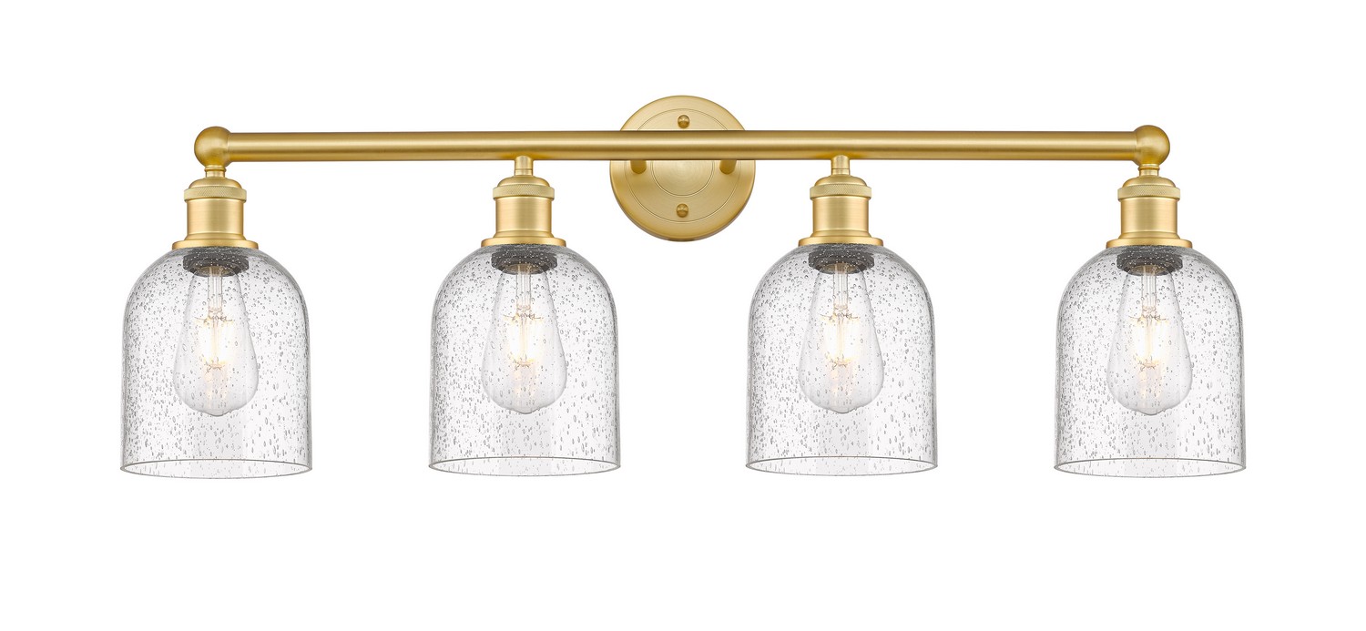 Four Light Bath Vanity by Innovations - Edison Collection, Satin Gold Finish - 616-4W-SG-G558-6SDY