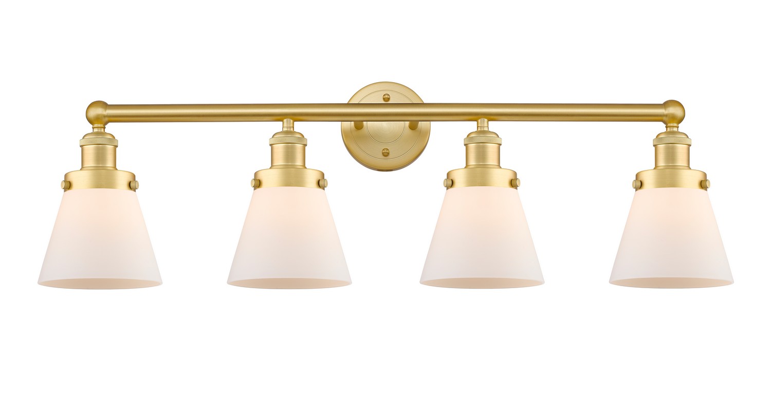 Four Light Bath Vanity by Innovations - Edison Collection, Satin Gold Finish - 616-4W-SG-G61