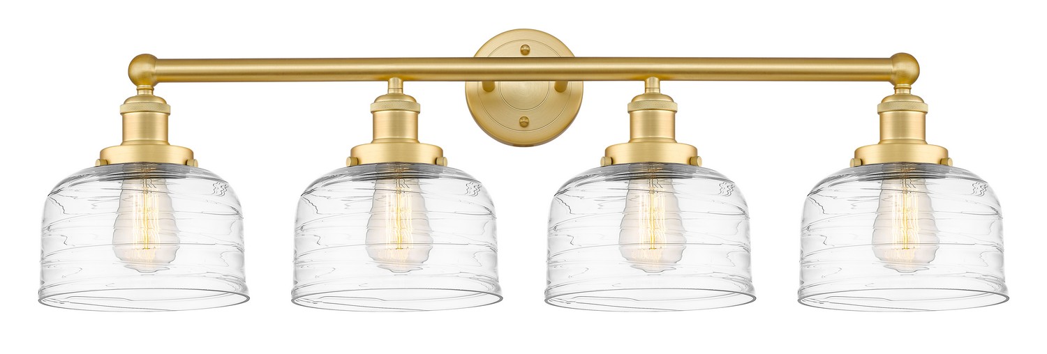 Four Light Bath Vanity by Innovations - Edison Collection, Satin Gold Finish - 616-4W-SG-G713