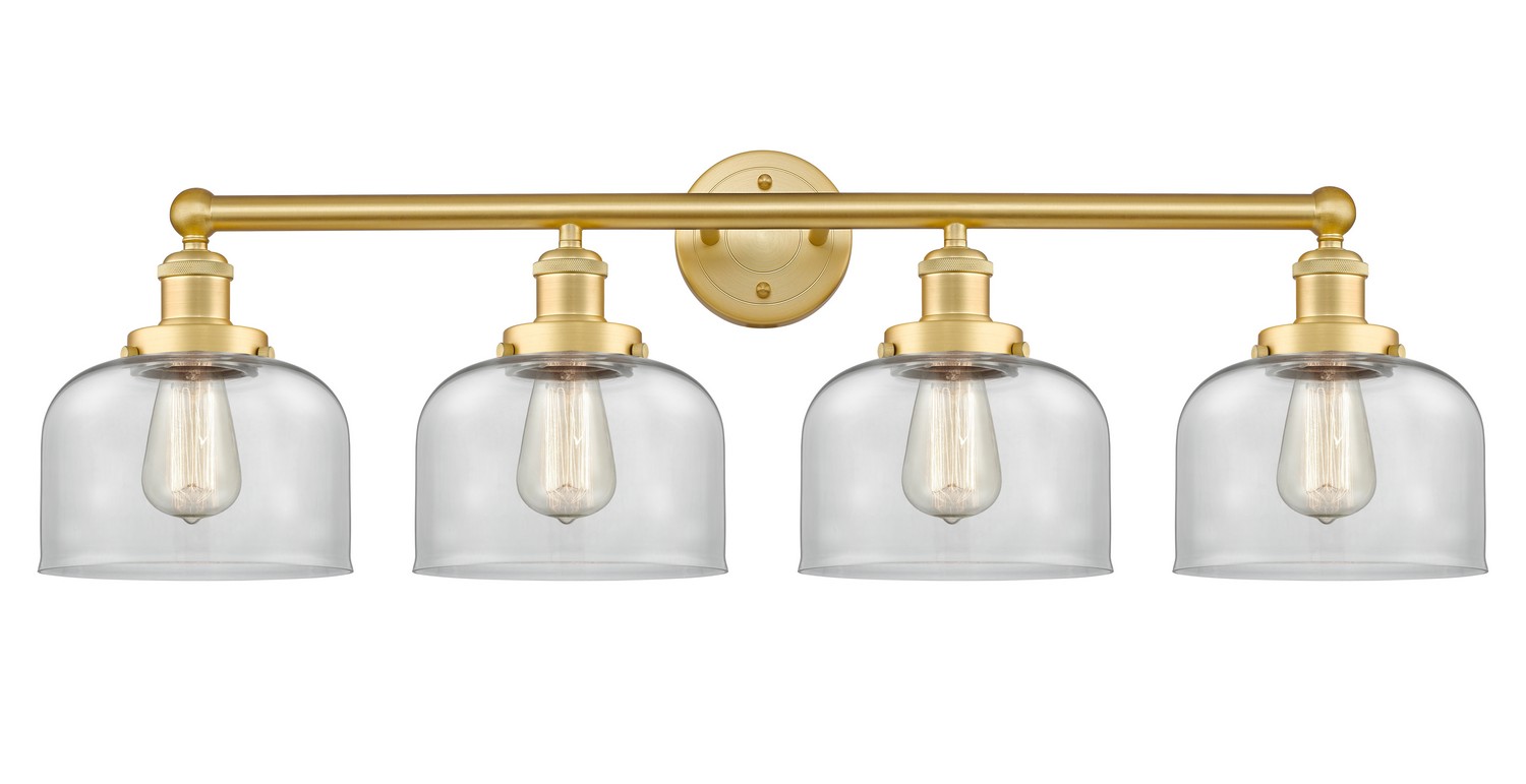 Four Light Bath Vanity by Innovations - Edison Collection, Satin Gold Finish - 616-4W-SG-G72