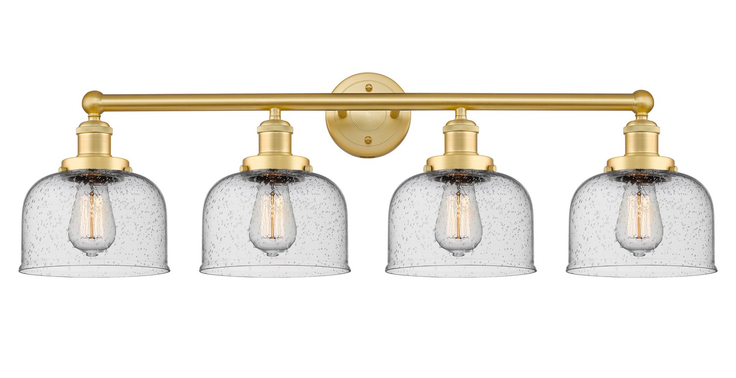 Four Light Bath Vanity by Innovations - Edison Collection, Satin Gold Finish - 616-4W-SG-G74