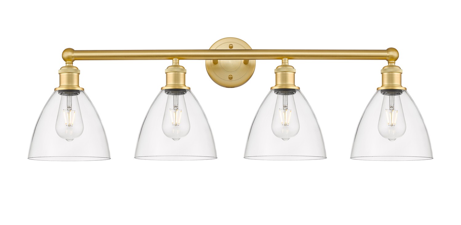 Four Light Bath Vanity by Innovations - Edison Collection, Satin Gold Finish - 616-4W-SG-GBD-752