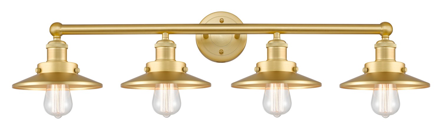 Four Light Bath Vanity by Innovations - Edison Collection, Satin Gold Finish - 616-4W-SG-M4-SG