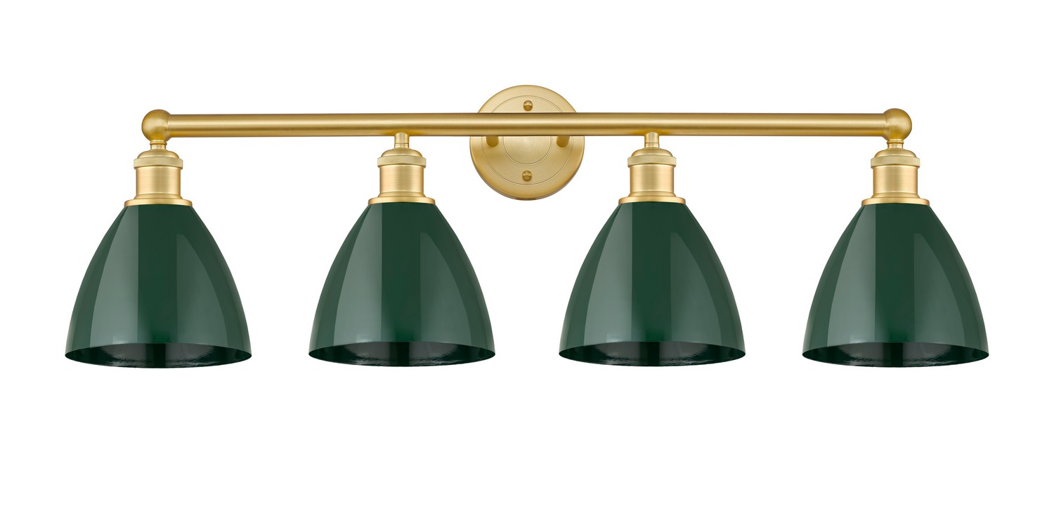 Four Light Bath Vanity by Innovations - Edison Collection, Satin Gold Finish - 616-4W-SG-MBD-75-GR