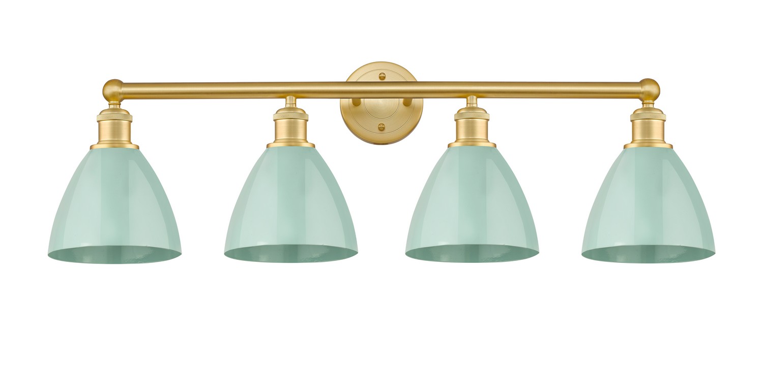 Four Light Bath Vanity by Innovations - Edison Collection, Satin Gold Finish - 616-4W-SG-MBD-75-SF
