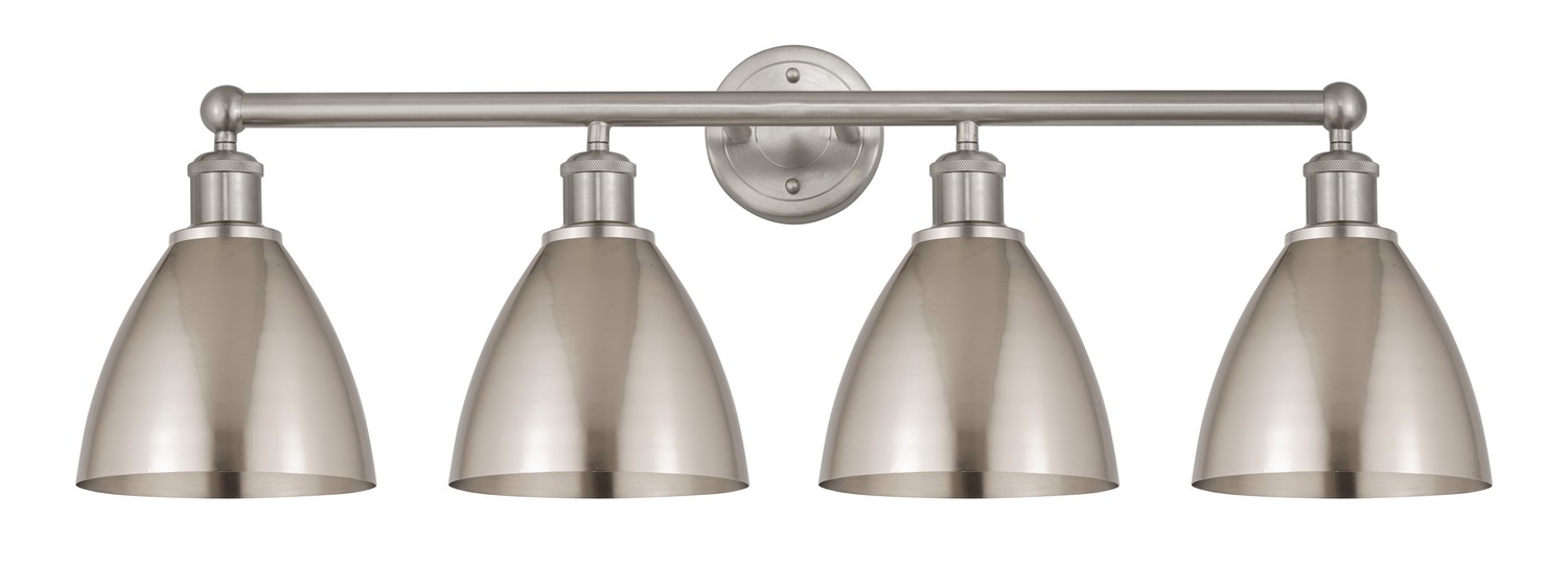 Four Light Bath Vanity by Innovations - Edison Collection, Brushed Satin Nickel Finish - 616-4W-SN-MBD-75-SN