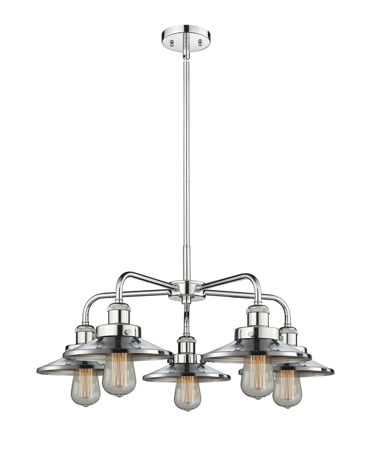 Five Light Chandelier by Innovations - Ballston Urban Collection, Polished Chrome Finish - 916-5CR-PC-M7-PC