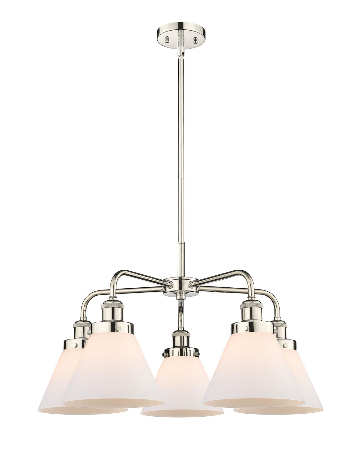 Five Light Chandelier by Innovations - Ballston Urban Collection, Polished Nickel Finish - 916-5CR-PN-G41