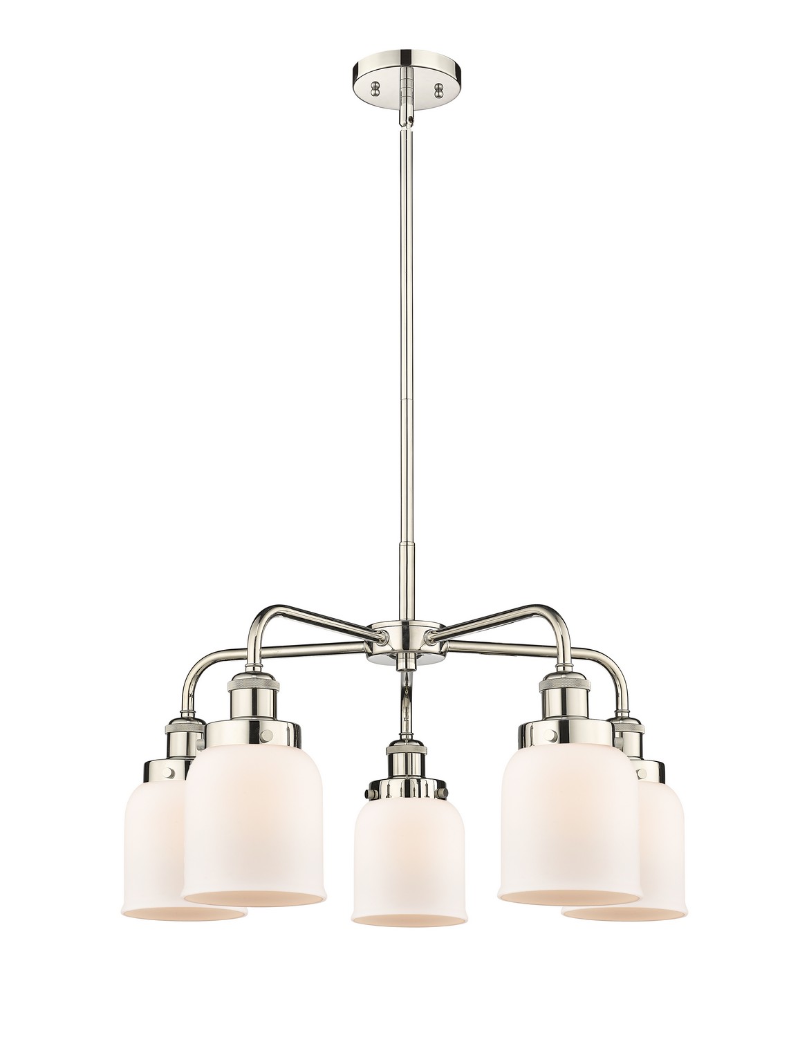 Five Light Chandelier by Innovations - Ballston Urban Collection, Polished Nickel Finish - 916-5CR-PN-G51
