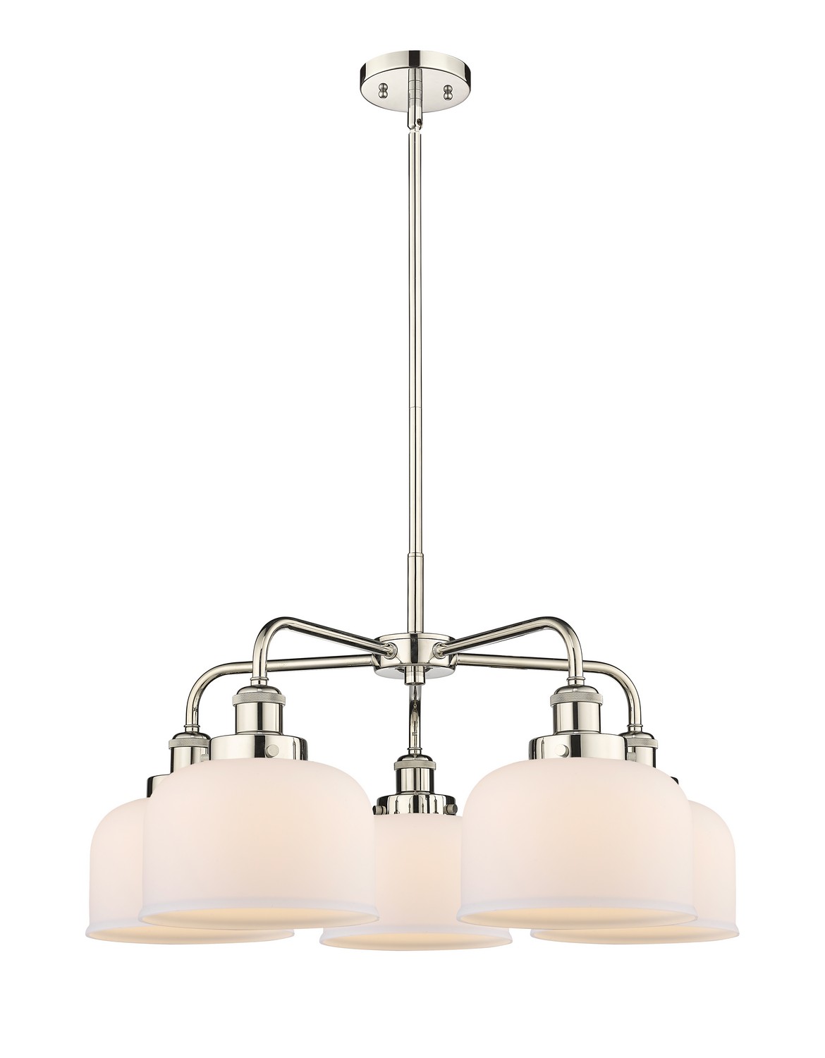 Five Light Chandelier by Innovations - Ballston Urban Collection, Polished Nickel Finish - 916-5CR-PN-G71