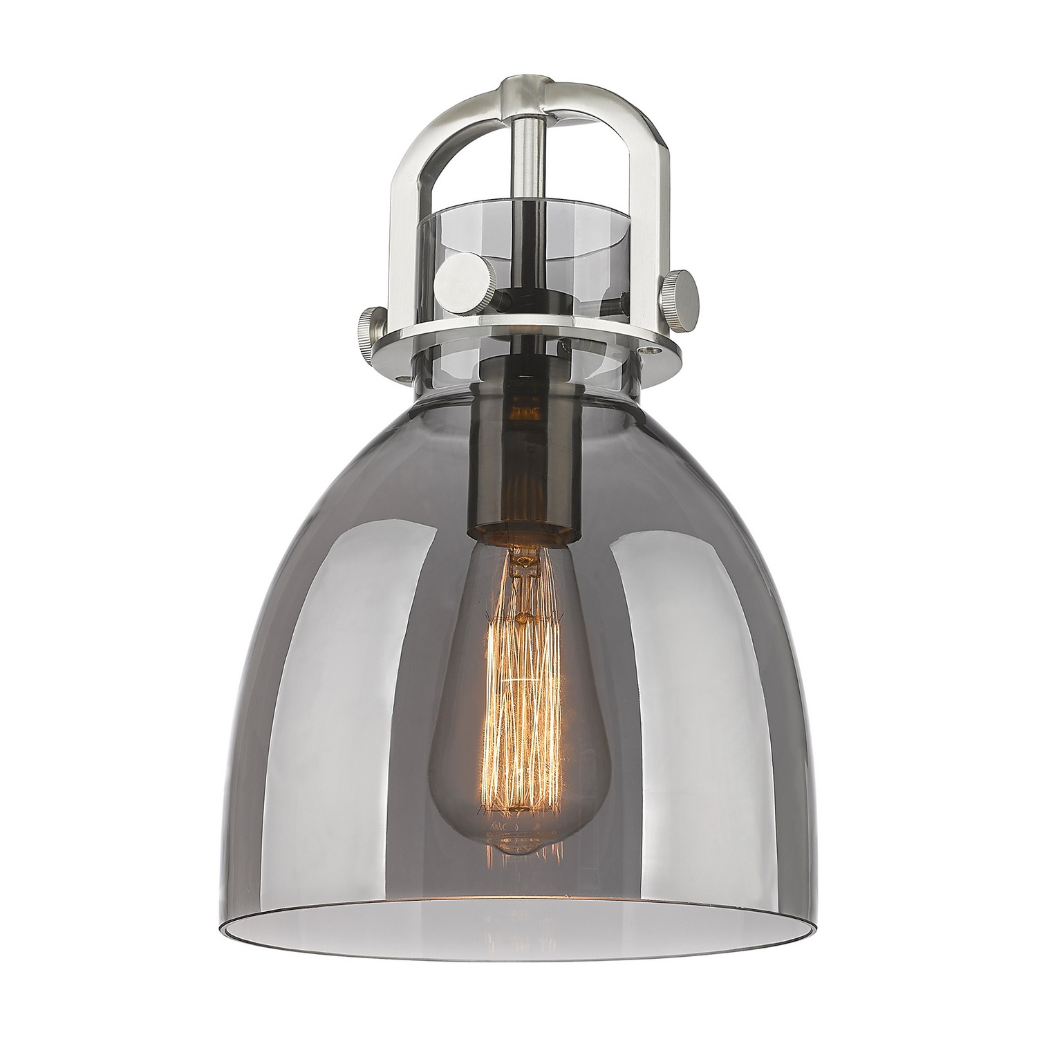 Glass by Innovations - Downtown Urban Collection, Light Smoke Newton Bell Finish - G412-8SM