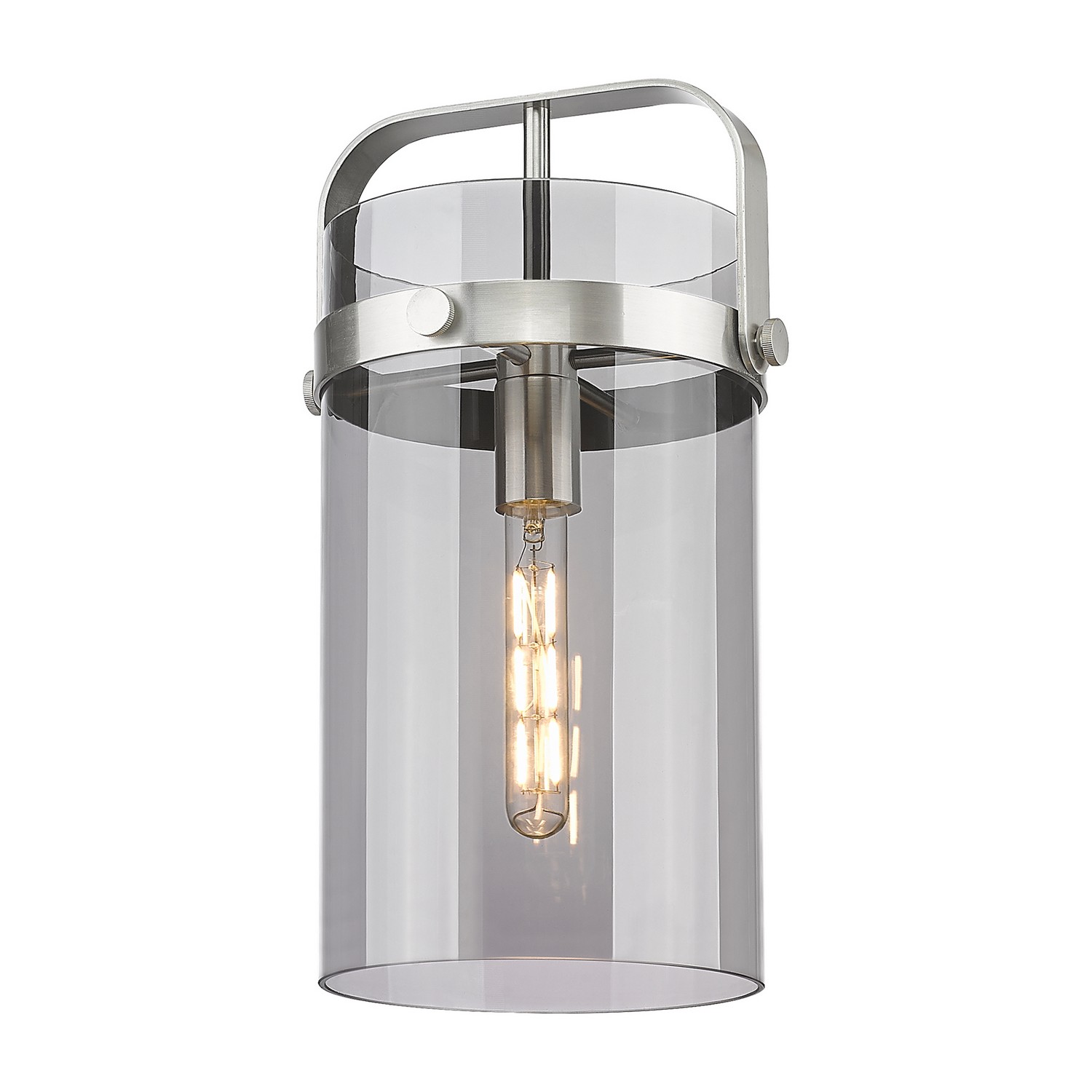 Glass by Innovations - Downtown Urban Collection, Light Smoke Pilaster Finish - G413-1S-8SM