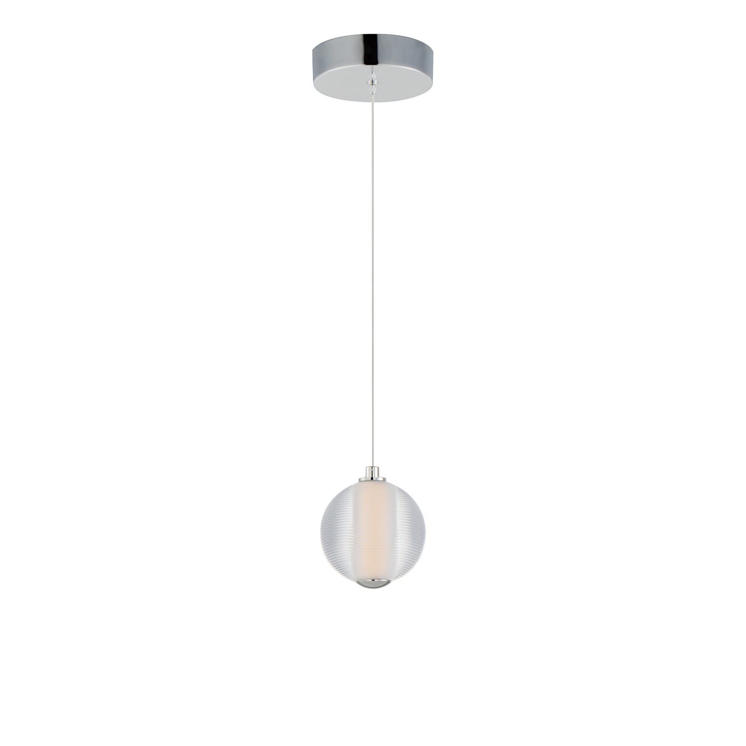 ET2 E24641-144PC Rhythm LED 4.25 inch Polished Chrome Single Pendant Ceiling Light