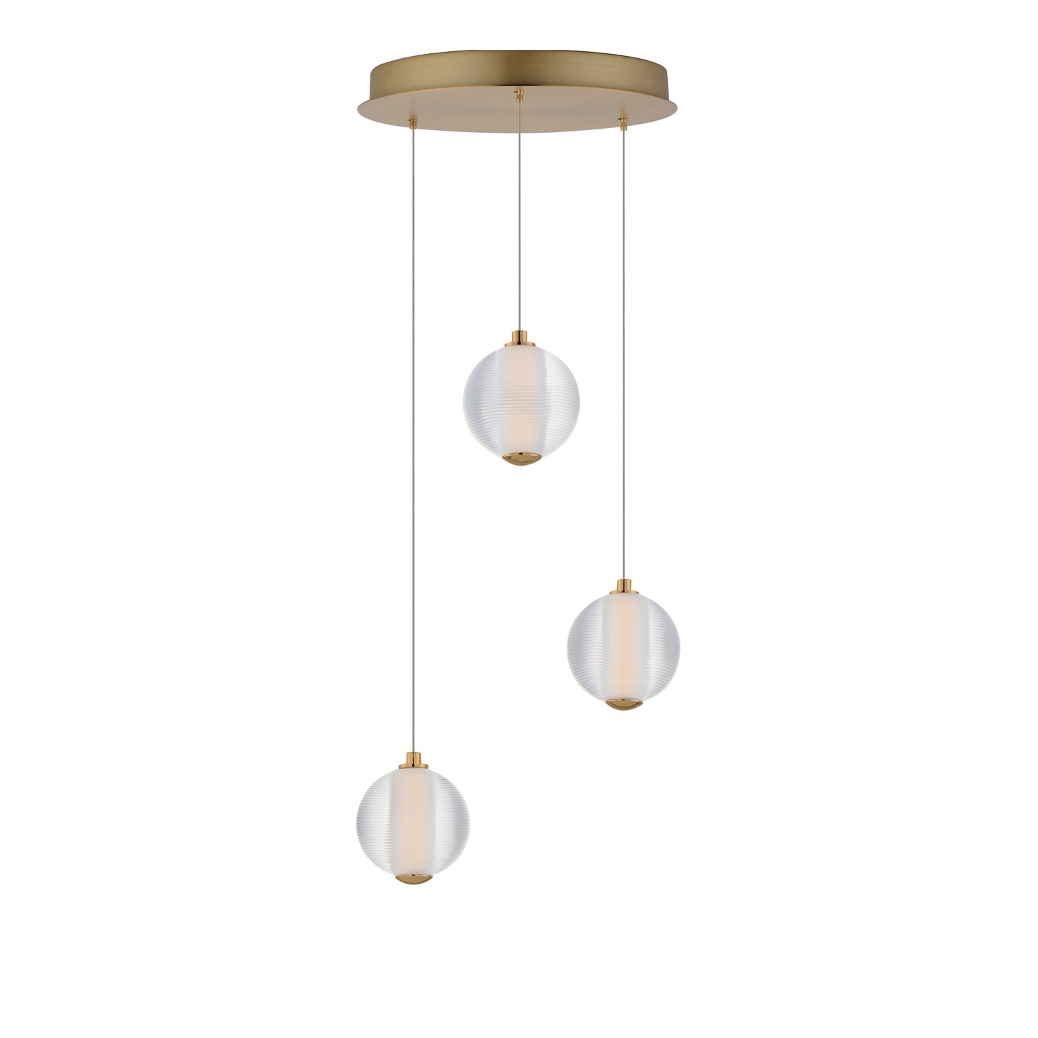 ET2 E24643-144GLD Rhythm LED 11.75 inch Gold Multi-Light Pendant Ceiling Light
