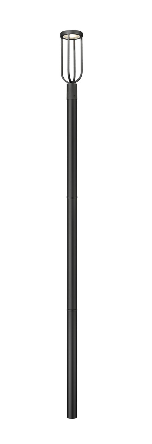 Photos - Chandelier / Lamp Z-Lite Sand Black LED Outdoor Post Mount from the Leland Collection 5005PHM-5009P96-BK-L