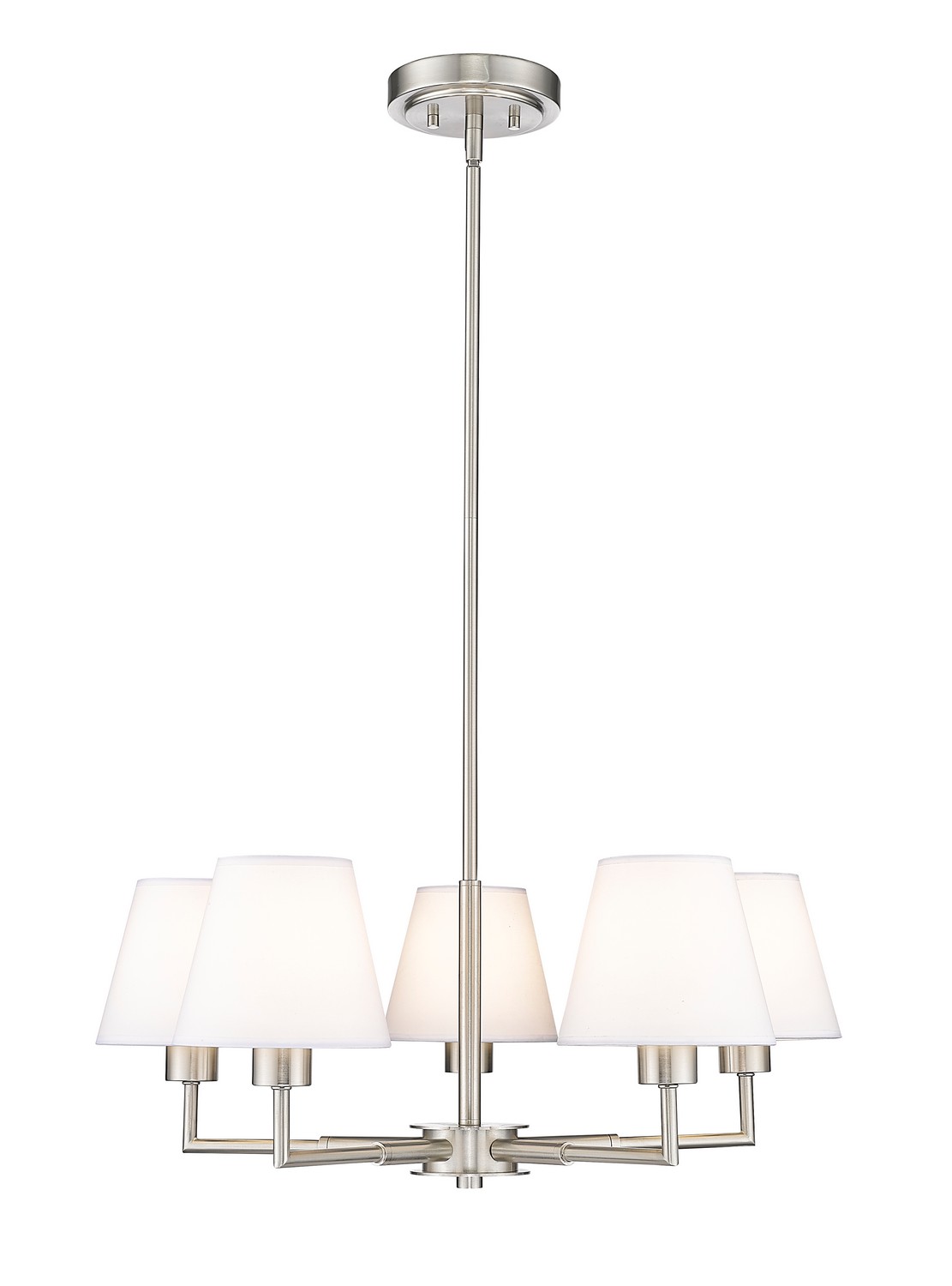 Five Light Chandelier by Z-Lite - Leila Collection, Brushed Nickel Finish - 744-26R-BN