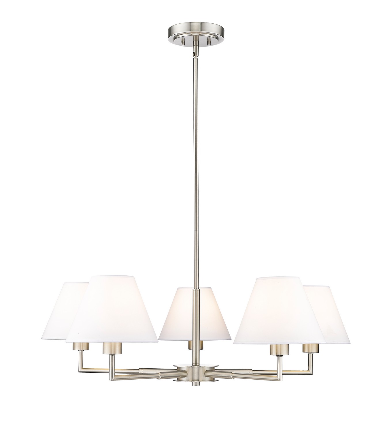 Photos - Chandelier / Lamp Z-Lite Brushed Nickel Chandelier from the Leila Collection 744-34R-BN
