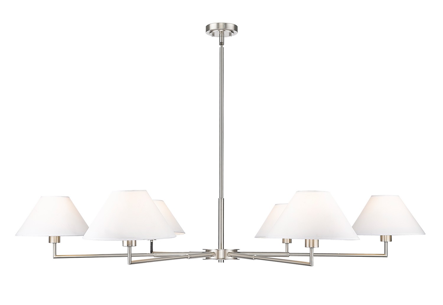 Six Light Chandelier by Z-Lite - Leila Collection, Brushed Nickel Finish - 744-63R-BN