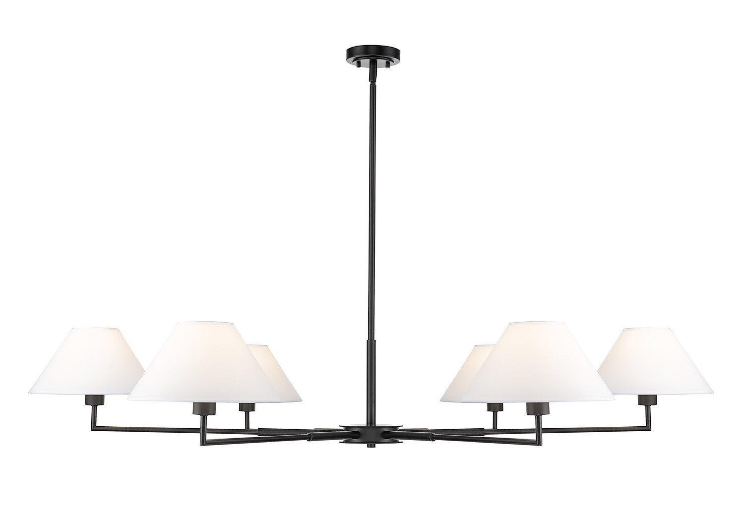 Six Light Chandelier by Z-Lite - Leila Collection, Matte Black Finish - 744-63R-MB