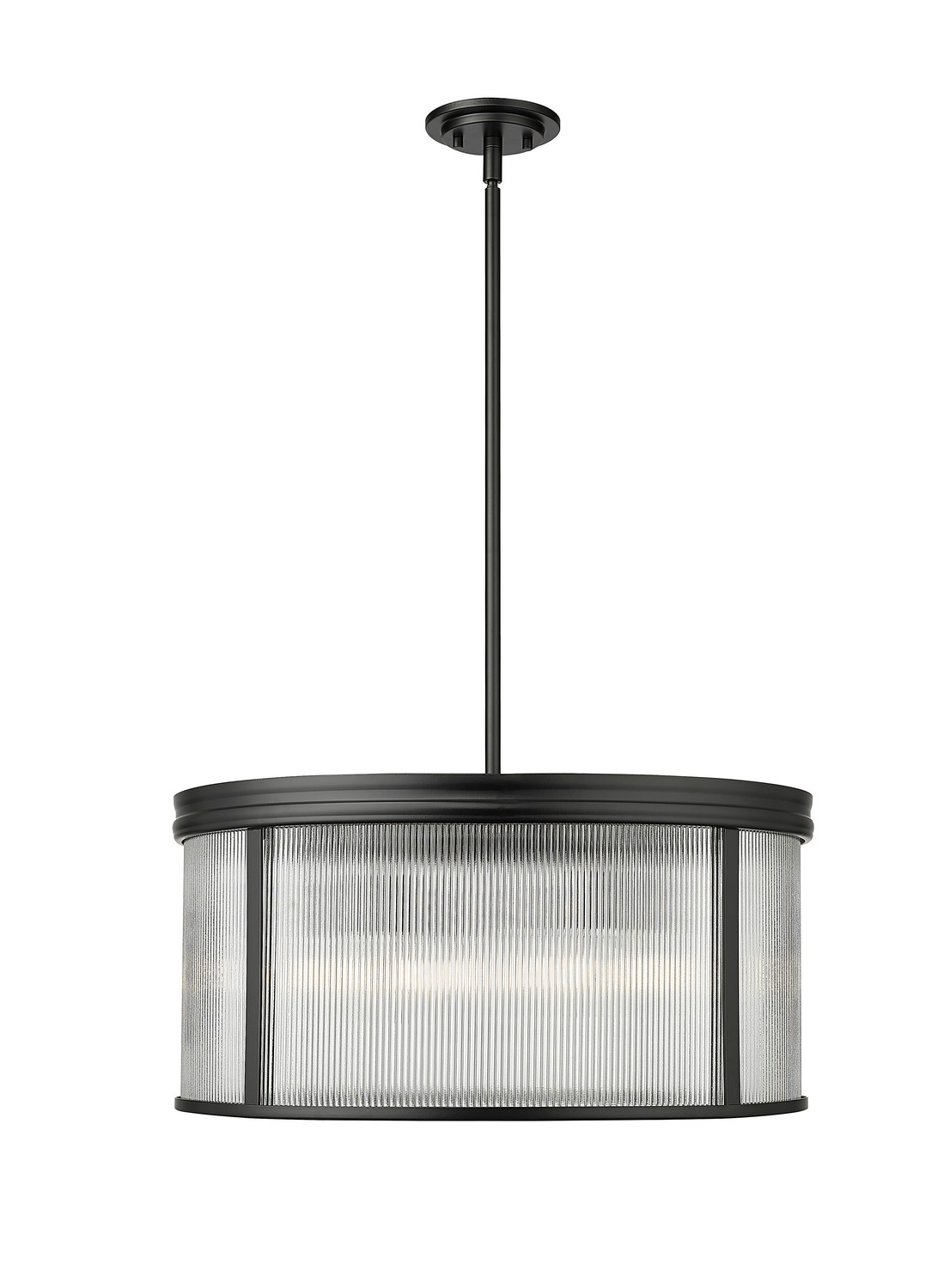 Six Light Chandelier by Z-Lite - Carnaby Collection, Matte Black Finish - 7504P24-MB