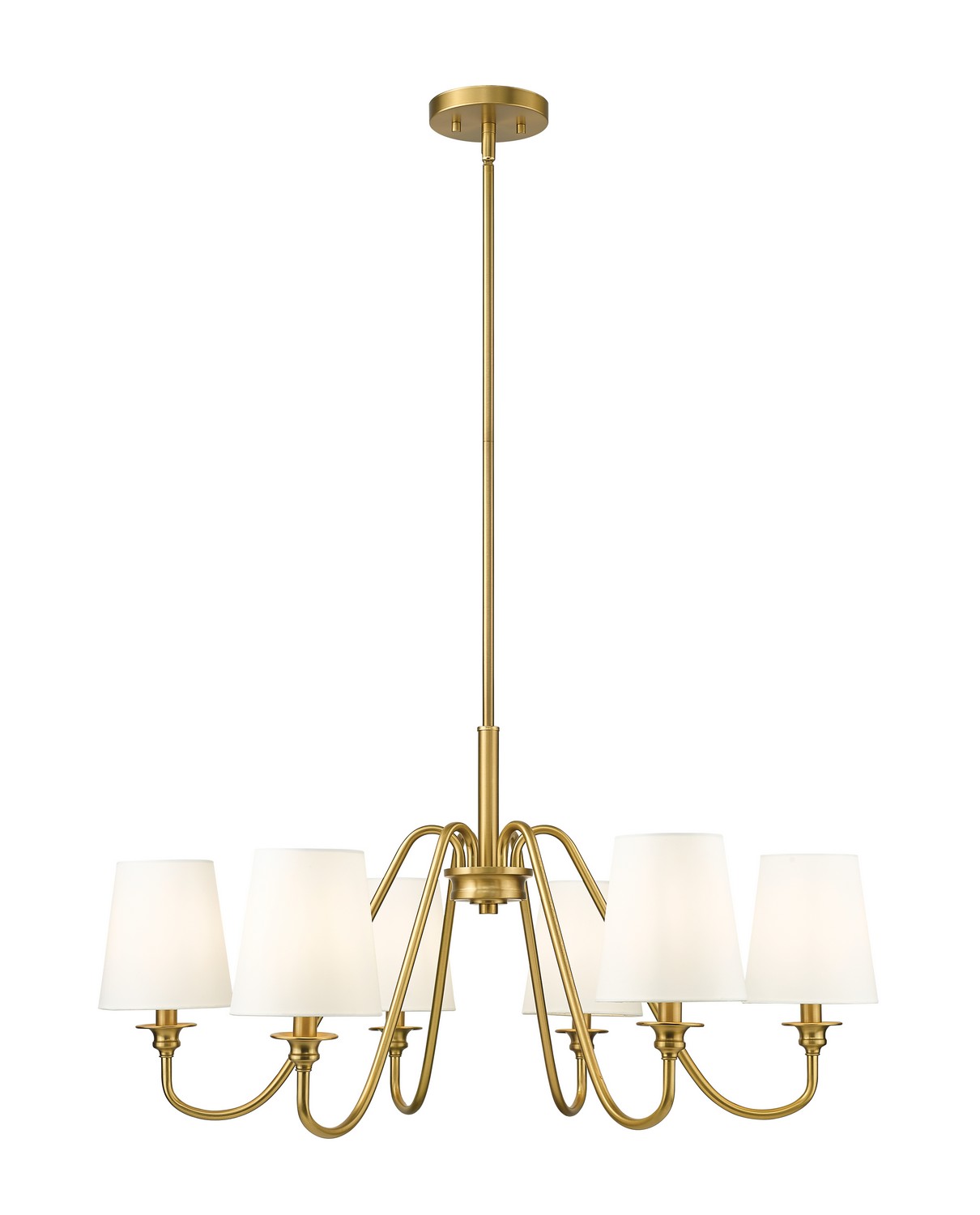 Photos - Chandelier / Lamp Z-Lite Modern Gold Chandelier from the Gianna Collection 7509-6-32MGLD