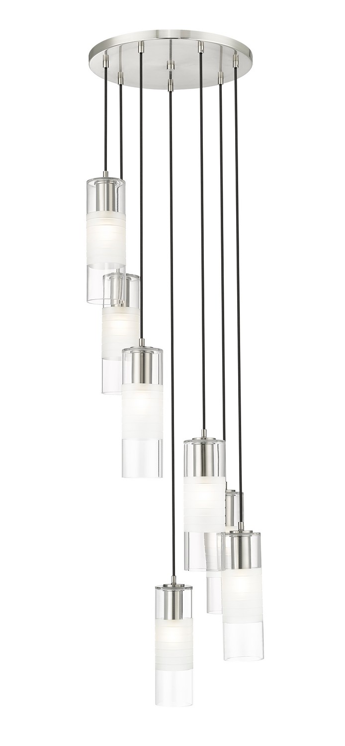 Photos - Chandelier / Lamp Z-Lite Brushed Nickel Chandelier from the Alton Collection 824P-7R-BN