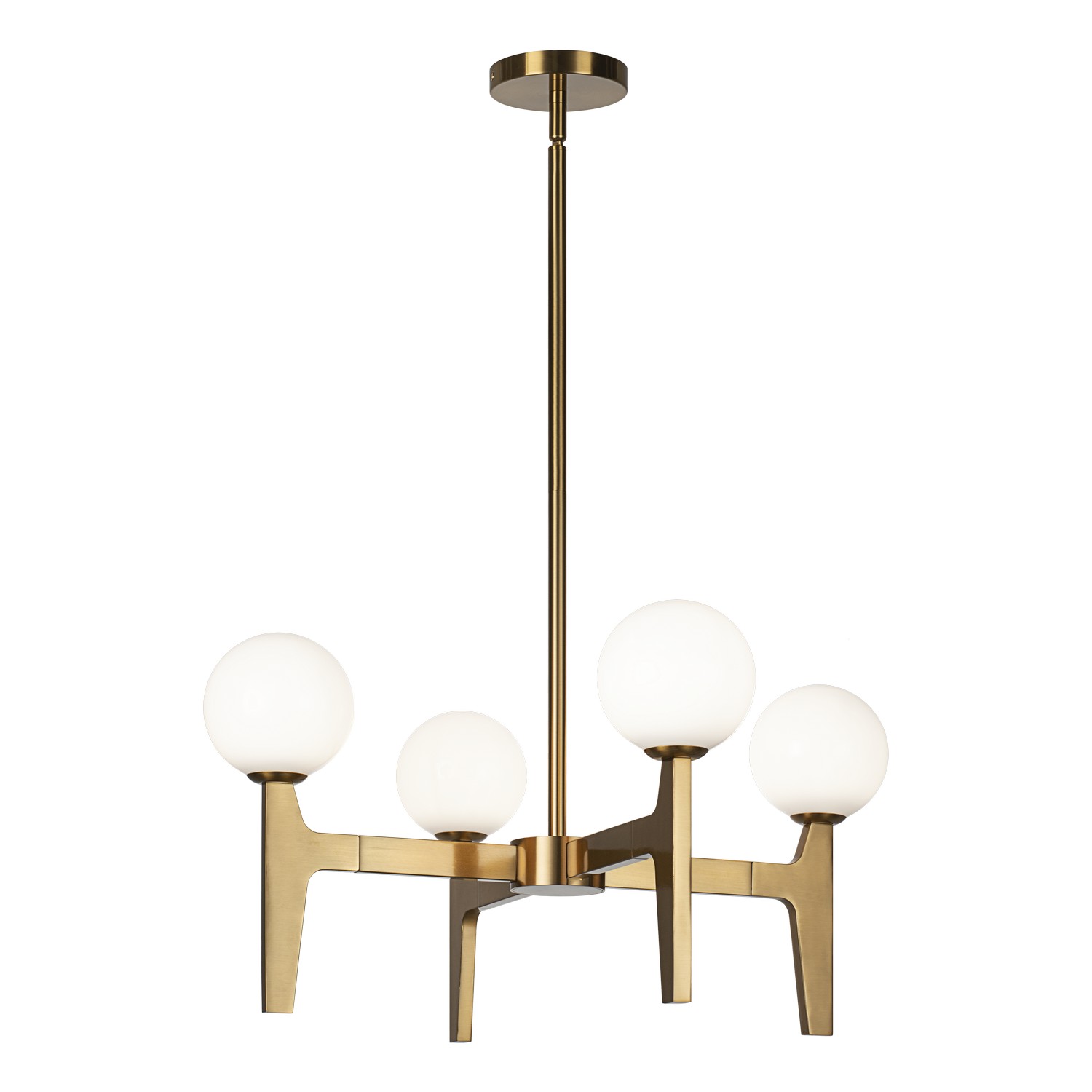 Matteo Lighting C34904AGOP Scriben LED 24 inch Aged Gold Brass Pendant Ceiling Light
